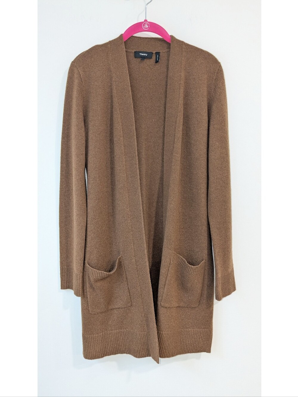 Theory Open Front Belt Cashmere Cardigan